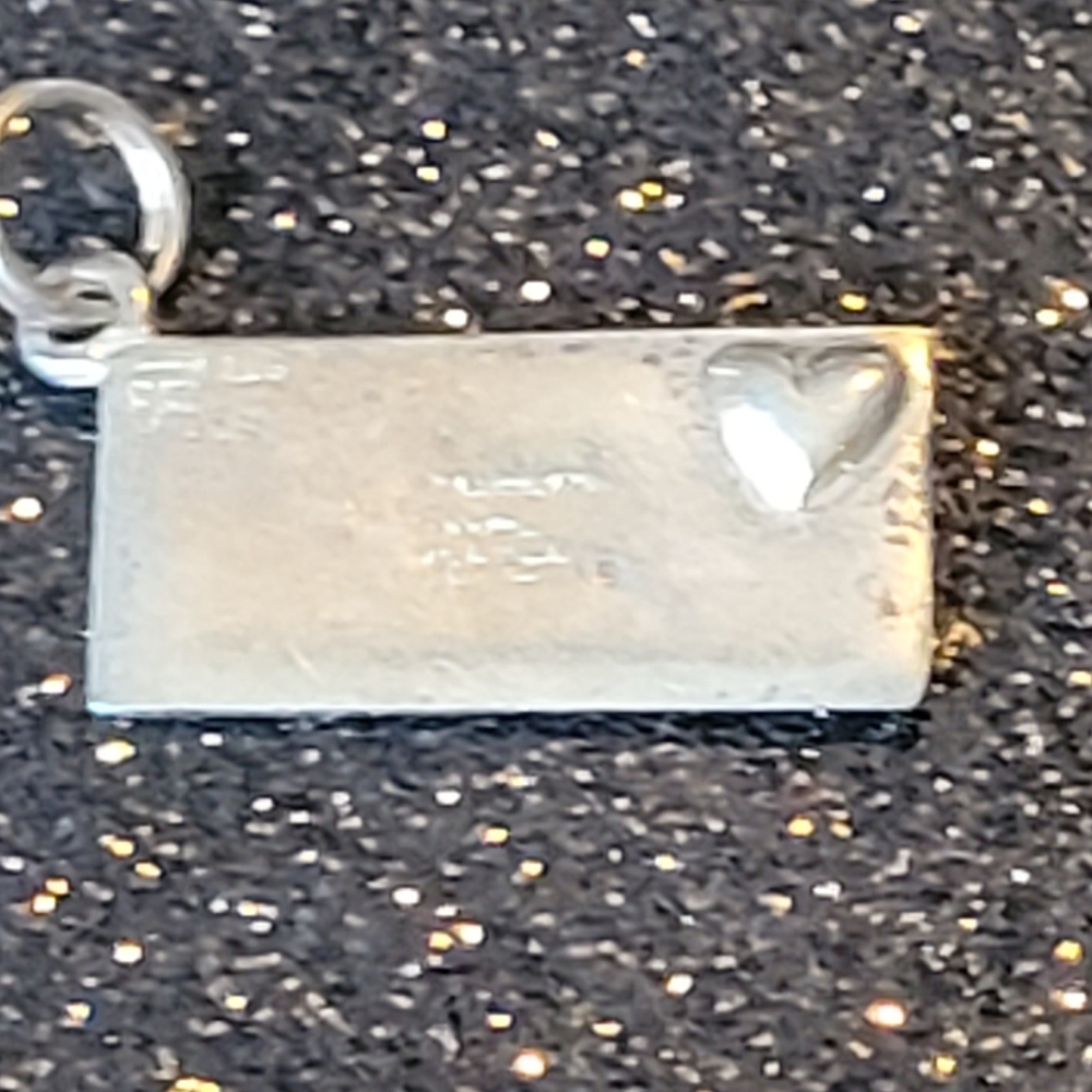 Vintage Sterling Heart Envelope Charm